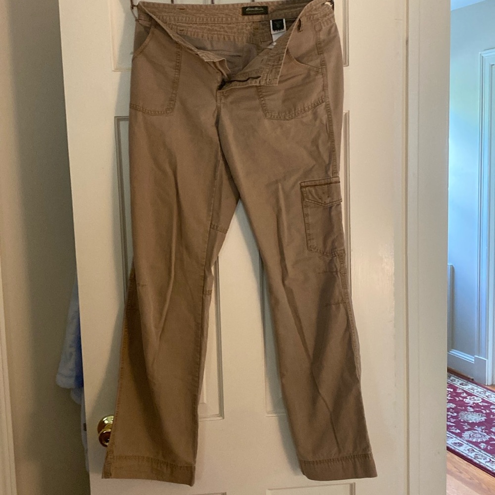 Eddie Bauer 8 tall tan cargo pants